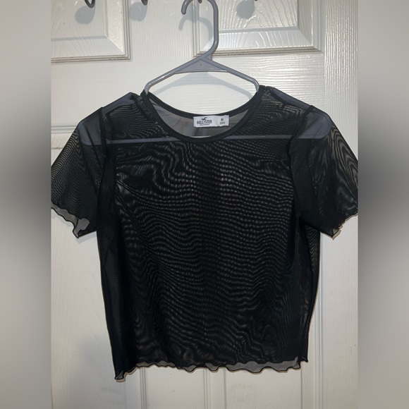 Hollister black see through mesh top - Picture 1 of 2